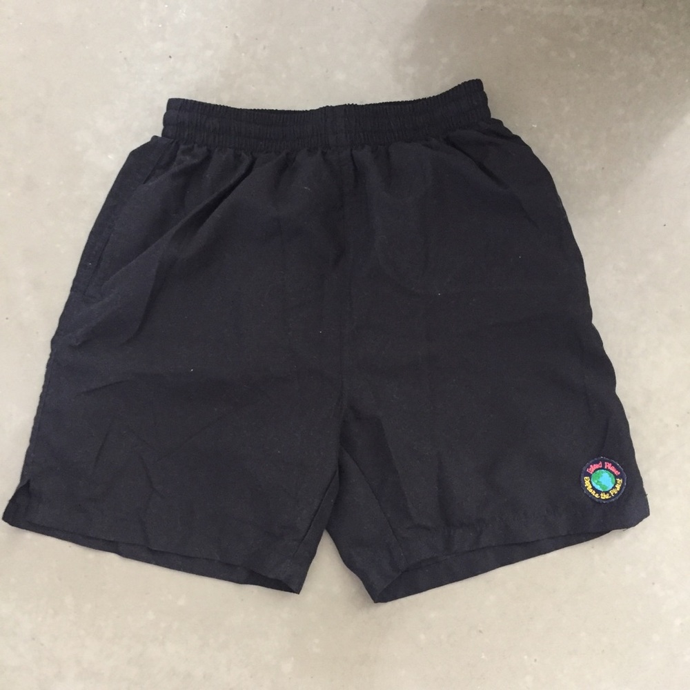 Black swim shorts